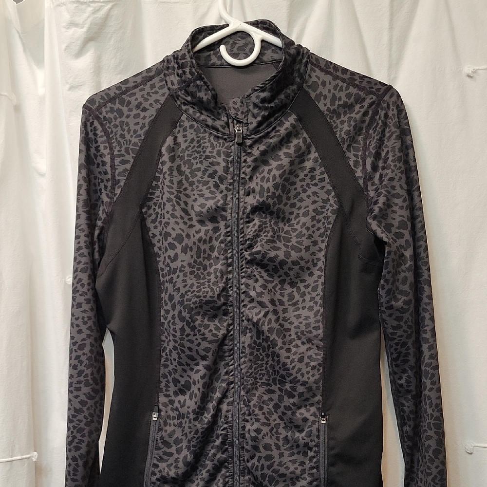 Ideology Women's Black Leopard Print Jacket